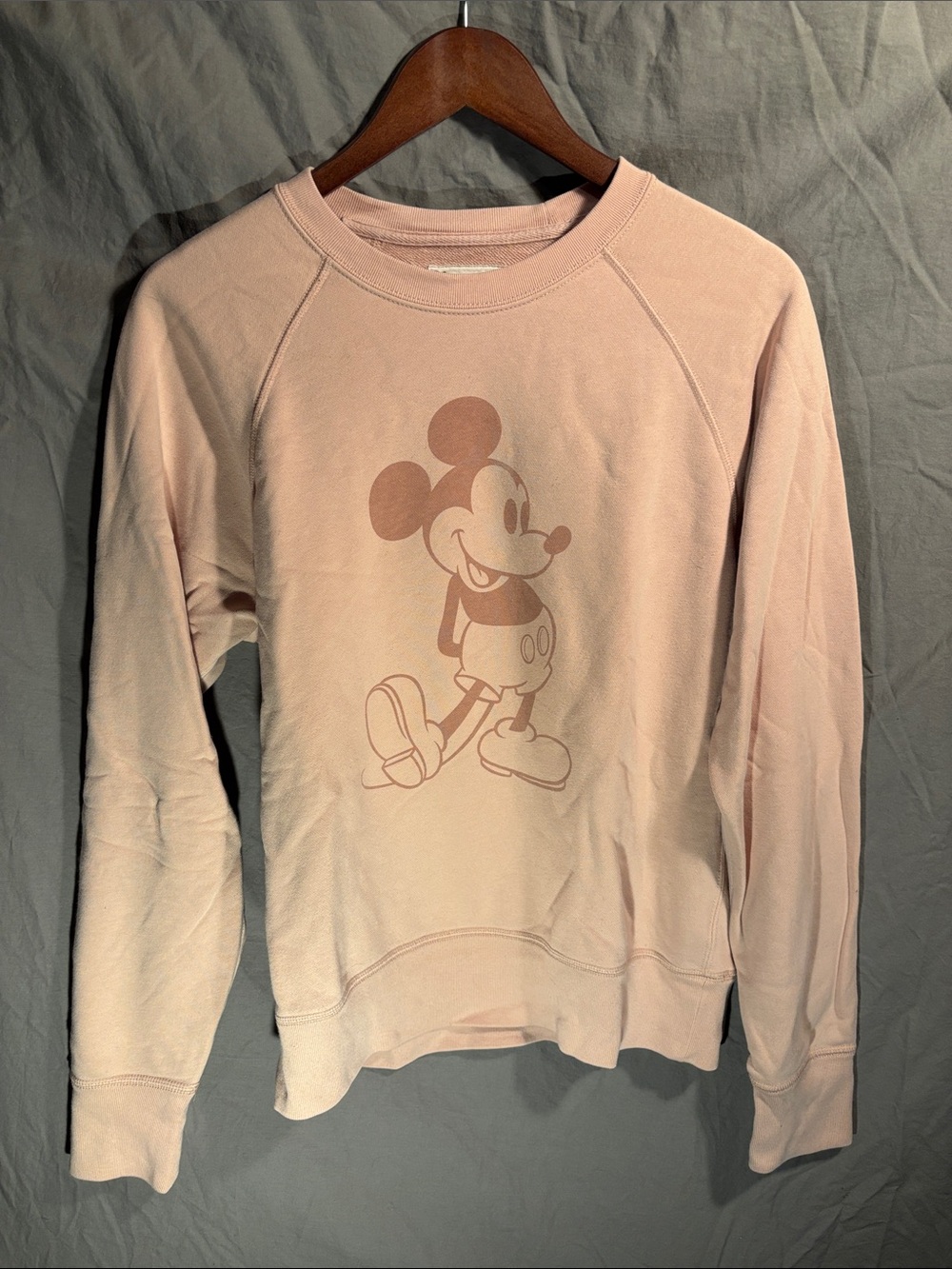 Uniqlo Pink Mickey Mouse Graphic Crewneck Sweatshirt